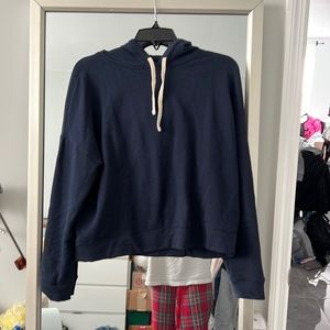 Madewell warm up sweatshirt hoodie navy size small